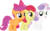 Size: 5000x3136 | Tagged: safe, artist:joey, apple bloom, scootaloo, sweetie belle, g4, cutie mark crusaders, simple background, transparent background, vector