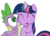 Size: 4373x3160 | Tagged: safe, artist:joey, spike, twilight sparkle, dragon, pony, unicorn, g4, the return of harmony, duo, eyes closed, female, glowing horn, horn, hug, magic, magic aura, male, mare, open mouth, ship:twispike, shipping, simple background, straight, transparent background, vector