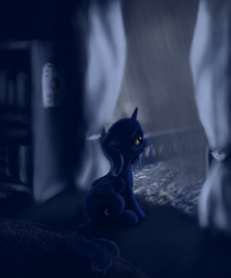 Size: 900x1082 | Tagged: safe, artist:grayma1k, princess luna, pony, g4, female, s1 luna, solo, woona