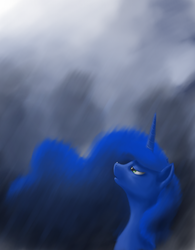 Size: 900x1155 | Tagged: safe, artist:grayma1k, princess luna, alicorn, pony, g4, female, rain, solo