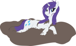 Size: 1280x766 | Tagged: safe, artist:burnout, rarity, pony, unicorn, g4, female, mare, mud, simple background, solo, transparent background, wet, wet mane, wet mane rarity