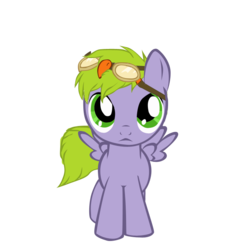 Size: 720x720 | Tagged: safe, artist:professorcoolguy, spike, pegasus, pony, g4, goggles, male, ponified, simple background, solo, spread wings, transparent background, wings