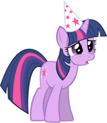 Size: 2508x2892 | Tagged: safe, artist:dawnmistpony, twilight sparkle, pony, unicorn, g4, party of one, confused, female, high res, mare, sad, simple background, solo, transparent background, unicorn twilight, vector
