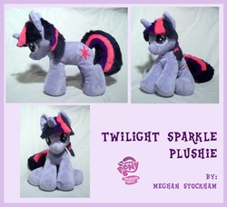 Size: 1466x1338 | Tagged: safe, artist:puffcloud, twilight sparkle, pony, unicorn, g4, irl, photo, plushie, solo, unicorn twilight