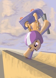 Size: 745x1024 | Tagged: safe, artist:gyrik22, scootaloo, pegasus, pony, g4, female, filly, scooter, solo