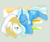 Size: 600x500 | Tagged: safe, artist:flow3r-child, prince blueblood, trixie, pony, unicorn, g4, female, male, mare, ship:bluetrix, shipping, sleeping, snuggling, stallion, straight