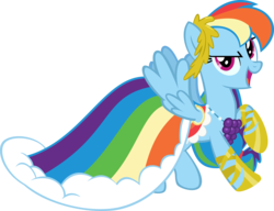 Size: 6000x4608 | Tagged: safe, artist:pegasus-drake, rainbow dash, pegasus, pony, g4, absurd resolution, clothes, dress, female, gala dress, mare, simple background, solo, spread wings, transparent background, wings