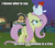 Size: 400x348 | Tagged: safe, edit, edited screencap, screencap, fluttershy, scootaloo, bird, chicken, pegasus, pony, g4, season 1, stare master, cropped, female, fluttershy is not amused, fluttertree, image macro, mare, meme, scootachicken, sitting on head, you better not lay an egg on me you chicken!