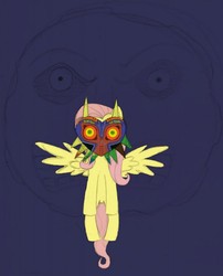 Size: 646x800 | Tagged: safe, fluttershy, g4, crossover, possessed, the legend of zelda, the legend of zelda: majora's mask