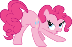 Size: 5735x3735 | Tagged: safe, artist:sircinnamon, pinkie pie, g4, balloonbutt, butt, look at my butt, plot, simple background, transparent background, vector