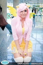 Size: 512x768 | Tagged: safe, artist:jessica nigri, fluttershy, lyra heartstrings, human, pony, g4, clothes, cosplay, irl, irl human, photo, ponies in real life, sweater, sweatershy