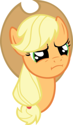 Size: 1381x2359 | Tagged: safe, artist:sircinnamon, applejack, earth pony, pony, g4, :i, bust, female, portrait, simple background, solo, transparent background, vector