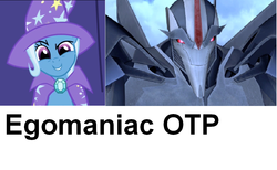 Size: 945x581 | Tagged: safe, trixie, g4, exploitable meme, otp, starscream, transformers