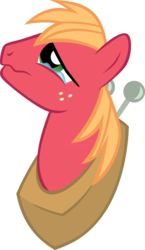Size: 1914x3299 | Tagged: safe, artist:sircinnamon, big macintosh, earth pony, pony, g4, crying, male, simple background, stallion, transparent background, vector, wavy mouth