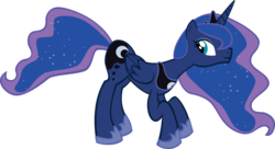 Size: 7949x4330 | Tagged: safe, artist:sircinnamon, princess luna, alicorn, pony, g4, absurd resolution, female, fun pose, mare, simple background, solo, transparent background, vector