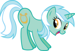Size: 2324x1588 | Tagged: safe, artist:sircinnamon, lyra heartstrings, pony, g4, female, fun pose, simple background, solo, transparent background, vector