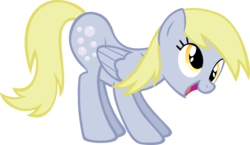 Size: 2528x1463 | Tagged: safe, artist:sircinnamon, derpy hooves, pegasus, pony, g4, female, fun pose, mare, simple background, solo, transparent background, vector