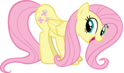 Size: 2696x1600 | Tagged: safe, artist:sircinnamon, fluttershy, g4, fun pose, simple background, transparent background, vector