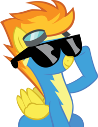 Size: 2238x2896 | Tagged: safe, artist:sircinnamon, spitfire, pegasus, pony, g4, clothes, goggles, high res, show accurate, simple background, sunglasses, transparent background, uniform, vector, wonderbolts uniform