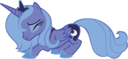 Size: 826x383 | Tagged: safe, artist:sircinnamon, princess luna, alicorn, pony, friendship is magic, g4, eyes closed, female, jewelry, mare, regalia, s1 luna, simple background, solo, transparent background