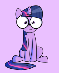 Size: 316x388 | Tagged: safe, artist:subjectnumber2394, twilight sparkle, pony, g4, glasses, solo