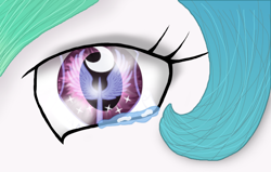 Size: 1000x635 | Tagged: safe, artist:emileemakayla, princess celestia, g4, crying, new lunar republic