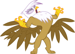 Size: 1600x1153 | Tagged: safe, artist:mumepr, gilda, griffon, g4, angry, bipedal, female, rage, simple background, solo, transparent background, vector, wings