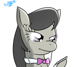 Size: 1280x1150 | Tagged: safe, artist:icebreak23, octavia melody, earth pony, pony, g4, female, ipod, mare, simple background, solo, transparent background