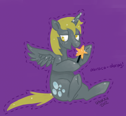 Size: 1475x1363 | Tagged: safe, artist:1eg, derpy hooves, alicorn, pony, g4, alicornified, derpicorn, race swap, wand