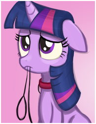 Size: 950x1220 | Tagged: safe, artist:langbard, twilight sparkle, g4, leash