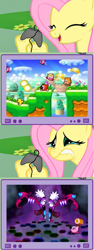 Size: 564x1505 | Tagged: safe, fluttershy, pegasus, pony, g4, exploitable meme, female, gamershy, kirby, kirby (series), mare, marx, marx soul, meme, tv meme