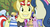 Size: 640x350 | Tagged: safe, screencap, berry punch, berryshine, bon bon, cloud kicker, dizzy twister, flam, linky, orange swirl, parasol, sea swirl, seafoam, shoeshine, sweetie drops, g4, my little pony: friendship is magic, the super speedy cider squeezy 6000, youtube caption