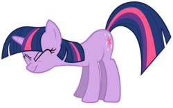 Size: 3657x2276 | Tagged: dead source, safe, artist:dontlink, twilight sparkle, pony, unicorn, g4, concentrating, eyes closed, female, high res, mare, simple background, solo, transparent background, unicorn twilight, vector