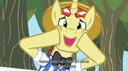 Size: 638x358 | Tagged: safe, screencap, flim, g4, the super speedy cider squeezy 6000, bill clinton, faic, youtube caption