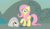 Size: 4409x2560 | Tagged: safe, artist:dash-o-salt, fluttershy, pegasus, pony, g4, my little pony: friendship is magic, the return of harmony, confused, discorded, discorded fluttershy, duo, evil smile, eyelashes, female, grin, hill, mare, open mouth, portal, raised hoof, self ponidox, smiling, wings