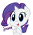 Size: 530x568 | Tagged: safe, artist:elslowmo, artist:tess, rarity, pony, g4, cute, female, one word, solo