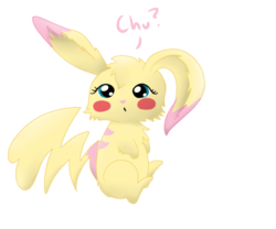 Size: 600x500 | Tagged: safe, artist:otterlore, fluttershy, pikachu, g4, female, pokefied, pokémon, simple background, solo, species swap, transparent background