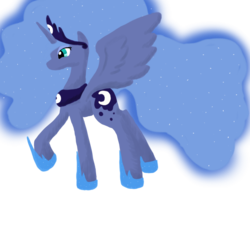 Size: 1000x900 | Tagged: safe, artist:otterlore, princess luna, pony, g4, female, simple background, solo, transparent background