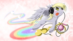 Size: 10000x5625 | Tagged: safe, artist:zaiyaki, derpy hooves, pegasus, pony, g4, absurd resolution, female, mare, rainblower, team fortress 2, tongue out