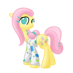 Size: 600x600 | Tagged: safe, artist:otterlore, fluttershy, pony, g4, clothes, female, pajamas, simple background, solo, transparent background