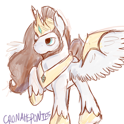 Size: 500x500 | Tagged: safe, artist:cronahsponies, princess celestia, g4, prince solaris, rule 63