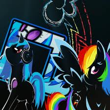 Size: 224x224 | Tagged: safe, artist:flippyxalehtf, dj pon-3, rainbow dash, vinyl scratch, g4