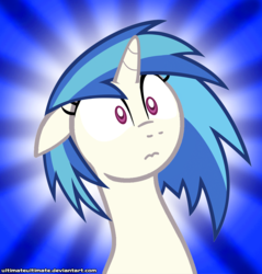 Size: 1000x1045 | Tagged: safe, artist:zantyarz, dj pon-3, vinyl scratch, pony, unicorn, g4, female, mare, reaction image, show accurate, solo, surprise face