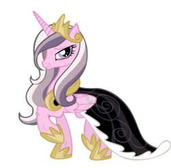 Size: 860x846 | Tagged: safe, artist:etherspear, princess cadance, alicorn, pony, g4, crown, female, jewelry, mare, older, raised hoof, regalia, simple background, solo, transparent background