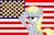 Size: 944x595 | Tagged: safe, derpy hooves, pegasus, pony, g4, american flag, female, flag, mare, muffin, rainbow dash salutes, salute, scrunchy face, united states