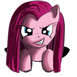 Size: 700x700 | Tagged: safe, artist:snus-kun, pinkie pie, earth pony, pony, g4, fourth wall, pinkamena diane pie, simple background, solo, transparent background