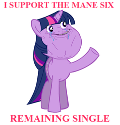 Size: 448x465 | Tagged: safe, twilight sparkle, g4, forever alone, image macro, satire