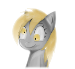 Size: 1105x1027 | Tagged: safe, artist:teknibaal, derpy hooves, pegasus, pony, g4, bust, female, mare, portrait, simple background, smiling, solo, transparent background