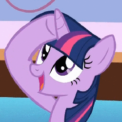 Size: 471x471 | Tagged: safe, screencap, twilight sparkle, pony, unicorn, bridle gossip, g4, animated, cropped, female, horn, hornjob, layering error, looking up, loop, mare, open mouth, out of context, rubbing, smiling, solo, spa, underhoof