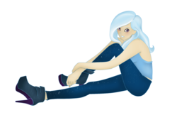 Size: 900x608 | Tagged: safe, artist:ouyrof, trixie, human, g4, female, humanized, simple background, solo, transparent background